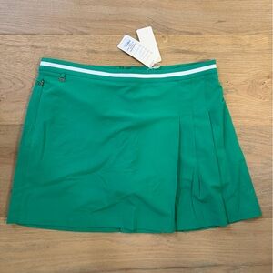 Women’s Green Athletic Skort with White Stripe